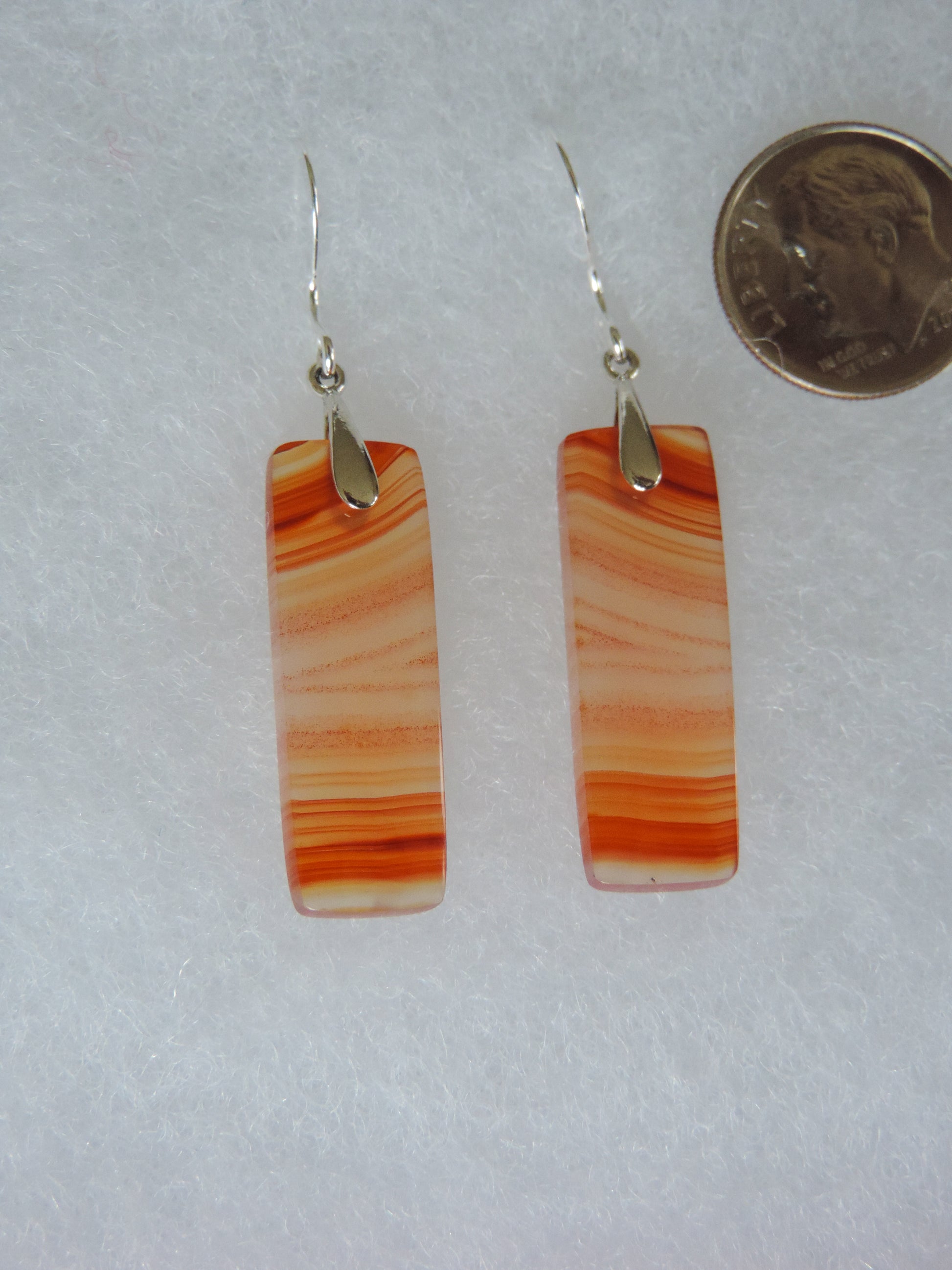 Find your perfect beautiful Indonesian Carnelian Agate Earrings on our store!  The bail and earring wire are authentic 925 sterling silver 