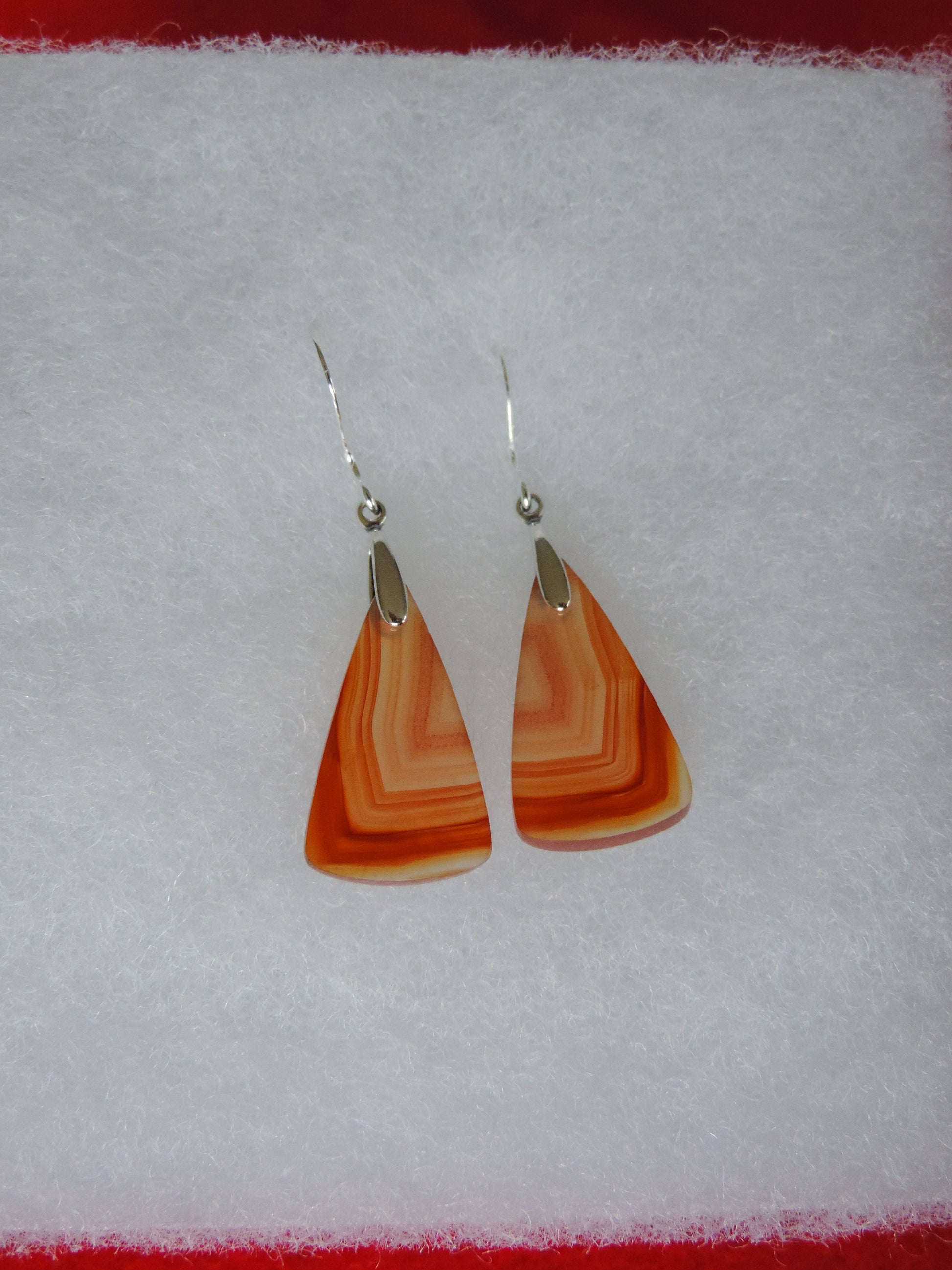 Find your perfect Indonesian Carnelian Agate Earrings on our store today!!  The bail and earring wire are authentic 925 sterling silver.