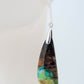 These rich minerals are responsible for the amazing colors in the stone.  The bail and earring wires are authentic 925 sterling silver.  Feel treasured when you wear these Indonesian Blue Opalized Wood Earrings!