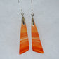 Carnelian Agate & Sterling Silver Earrings  Indonesian Agates exhibit a wide variety of colors and amazing complexity.  No two agates are exactly alike, each one being a unique and beautiful creation!  Agates with multiple bands of color are known as fortification agates, those with dendritic or moss looking inclusions are referred to as moss agate and many others are given descriptive names relative to their appearance or where they are found. 