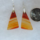 Carnelian Agate & Sterling Silver Earrings