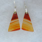 Carnelian Agate & Sterling Silver Earrings