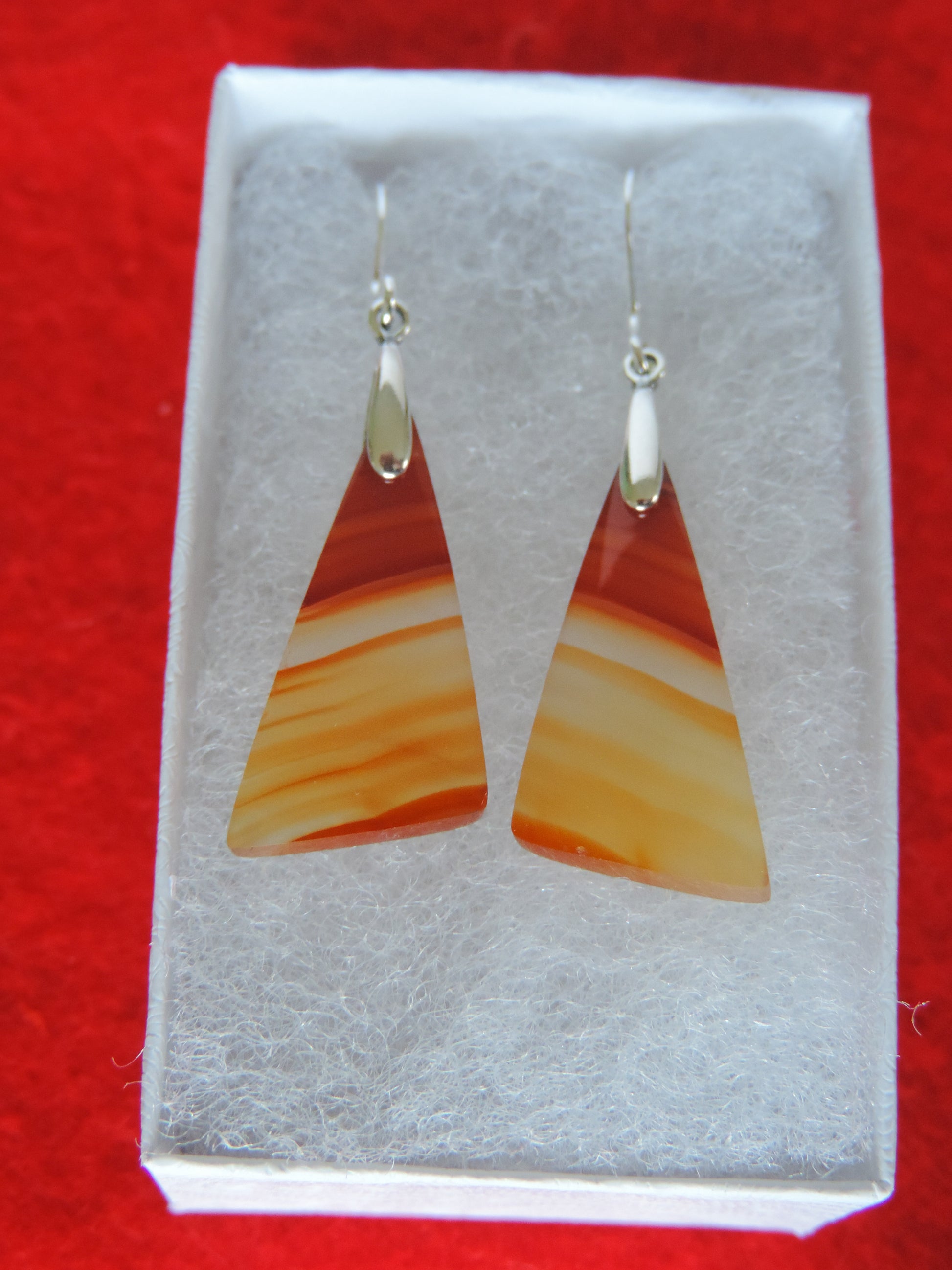 Find your perfect Indonesian Carnelian Agate Earrings on our store!  The bail and earring wire are authentic 925 sterling silver.