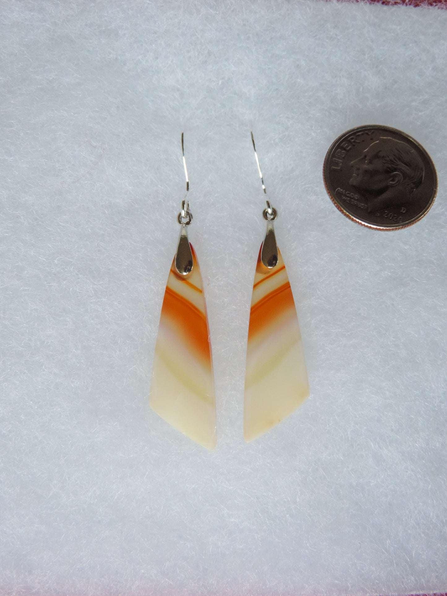 Carnelian Agate & Sterling Silver Earrings