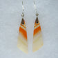 Carnelian Agate & Sterling Silver Earrings.  Indonesian Agates exhibit a wide variety of colors and amazing complexity.  No two agates are exactly alike, each one being a unique and beautiful creation!  Agates with multiple bands of color are known as fortification agates, those with dendritic or moss looking inclusions are referred to as moss agate and many others are given descriptive names relative to their appearance or where they are found.  