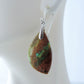 Indonesian Blue Opalized Wood & Sterling Silver Earrings