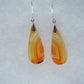 Carnelian Agate & Sterling Silver Earrings.  Indonesian Carnelian Agate Earrings exhibit a wide variety of colors and amazing complexity.  No two agates are exactly alike, each one being a unique and beautiful creation!  