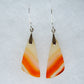 Carnelian Agate & Sterling Silver Earrings.  Indonesian Agates exhibit a wide variety of colors and amazing complexity.  No two agates are exactly alike, each one being a unique and beautiful creation!  
