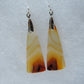 Carnelian Agate & Sterling Silver Earrings.  Indonesian Agates exhibit a wide variety of colors and amazing complexity.  No two agates are exactly alike, each one being a unique and beautiful creation! 