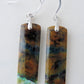 Indonesian Blue Opalized Wood & Sterling Silver Earrings