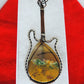 Moss Agate Guitar Pendant