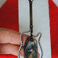 Bloodstone and Mixed Metals Guitar Pendant.
