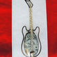 Moss Agate and Mixed Metals Guitar Pendant.  Moss Agate and Mixed Metals  One of a kind pendant that shows off your unique taste!