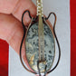 Moss Agate and Mixed Metals Guitar Pendant