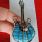 Lace Agate and Mixed Metals Guitar Pendant.  Lace Agate and Mixed Metals  One of a kind pendant that shows off your unique taste!