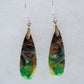 Indonesian Blue Opalized Wood & Sterling Silver Earrings.  Feel treasured when you wear these earrings!