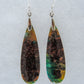 Indonesian Blue Opalized Wood & Sterling Silver.  Feel treasured when you wear these earrings!