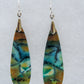Indonesian Blue Opalized Wood & Sterling Silver Earrings.  Feel treasured when you wear these earrings!