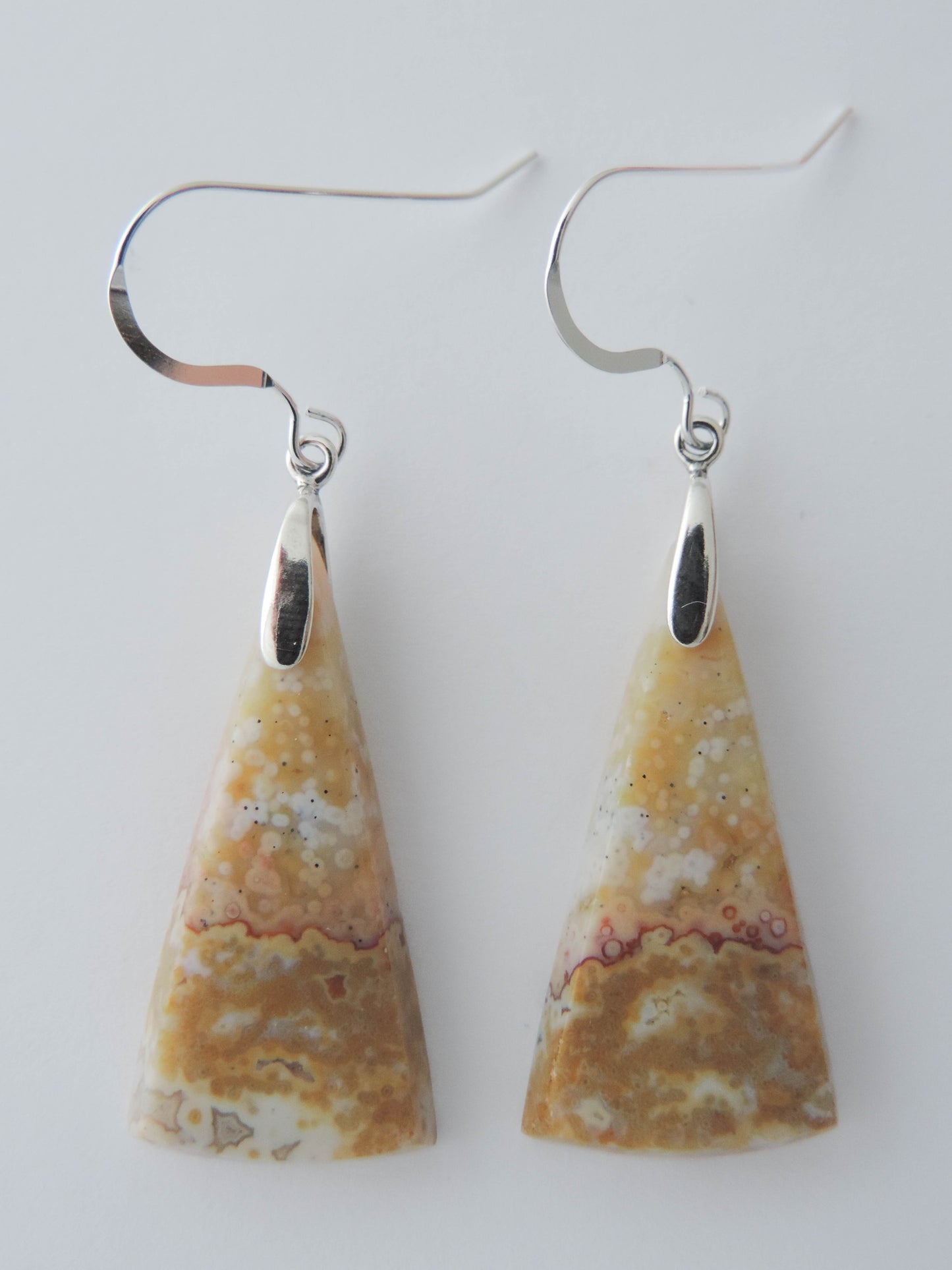 Pick your favorite Indonesian River Jasper Earrings and enjoy!     The bail and earring wire are authentic 925 sterling silver 