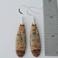 Jasper earrings are an opaque variety of chalcedony (agate), and comes in a multitude of colors with unique patterns and habits.  Like agate, the names of various jaspers come from their color, their pattern, or from a place name, such as Indonesian River Jasper.  So many wonderful options to choose from.  Pick your favorites earrings and enjoy!     The bail and earring wire are authentic 925 sterling silver.