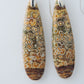 Jasper earrings are an opaque variety of chalcedony (agate), and comes in a multitude of colors with unique patterns and habits.  Like agate, the names of various jaspers come from their color, their pattern, or from a place name, such as Indonesian River Jasper.  So many wonderful options to choose from.  Pick your favorites earrings and enjoy!     The bail and earring wire are authentic 925 sterling silver.