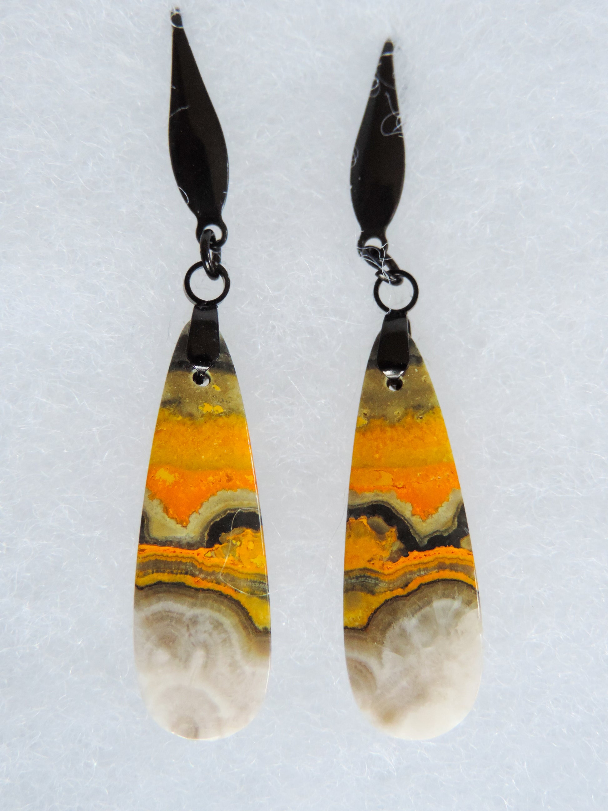 Bee the buzz when you wear these fun Bumblebee Jasper Earrings!