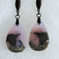 Purple Moss Agate Earrings.  Purple gemstones hold significant and powerful spiritual qualities.  Purple has been associated with wealth, passion, ambition, magic, awareness, mystery, tranquility, inspiration, understanding, calmness and wisdom to name a few. 