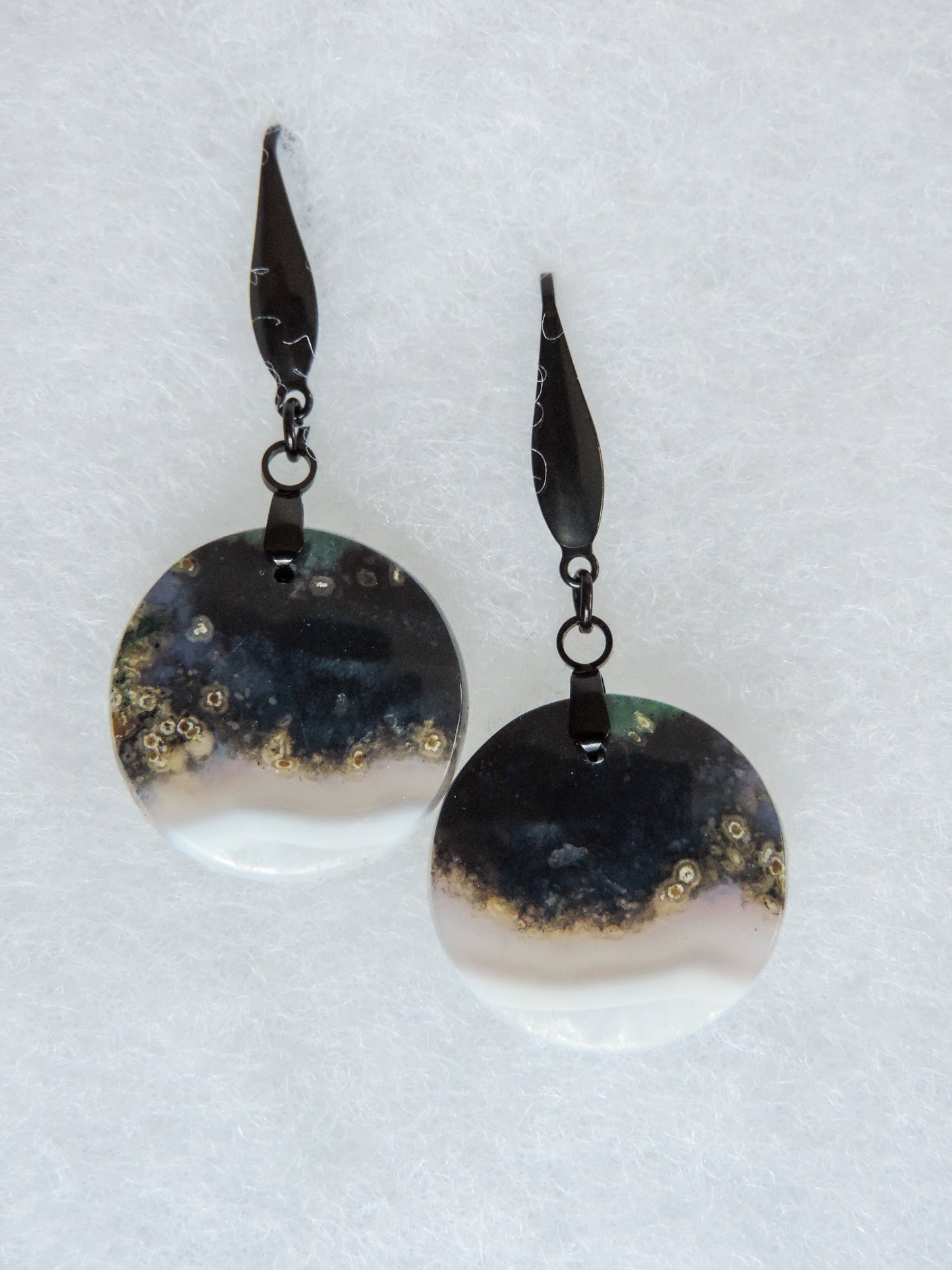 Purple Moss Agate Earrings