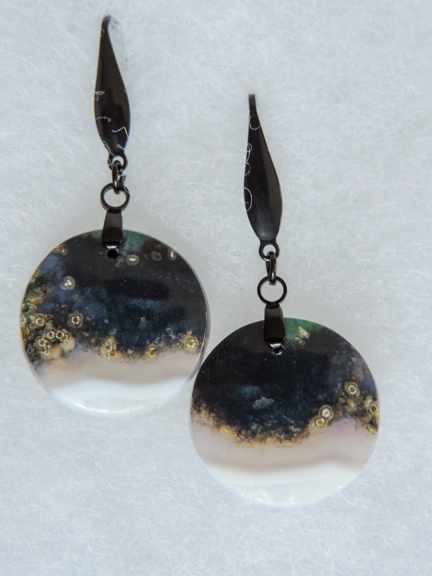 Purple Moss Agate Earrings