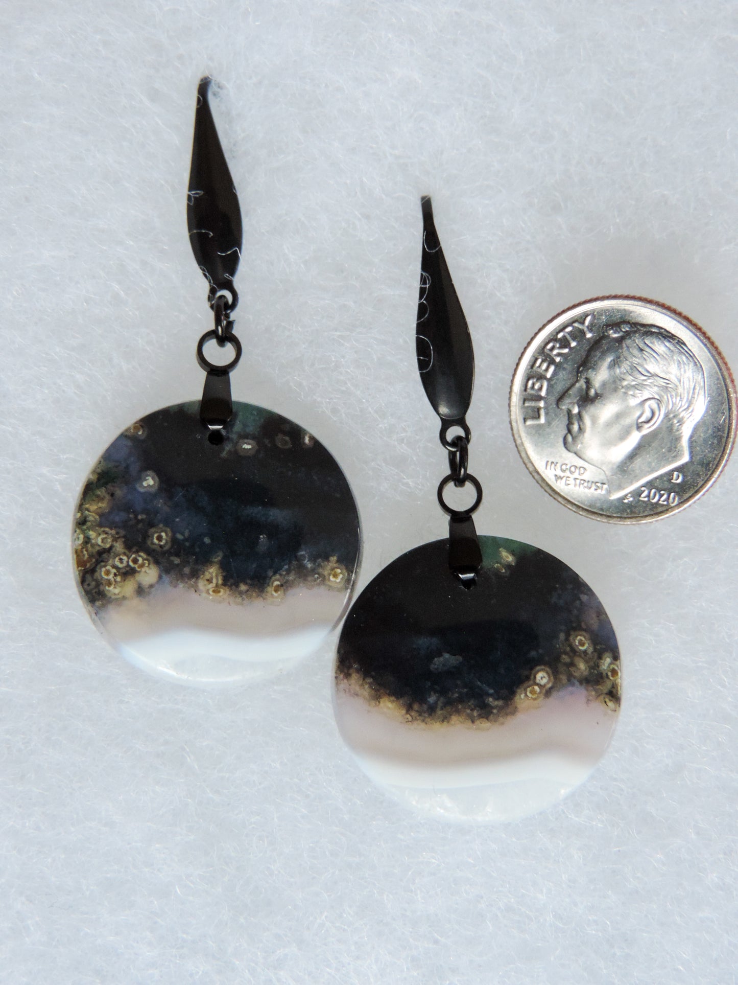 Purple Moss Agate Earrings