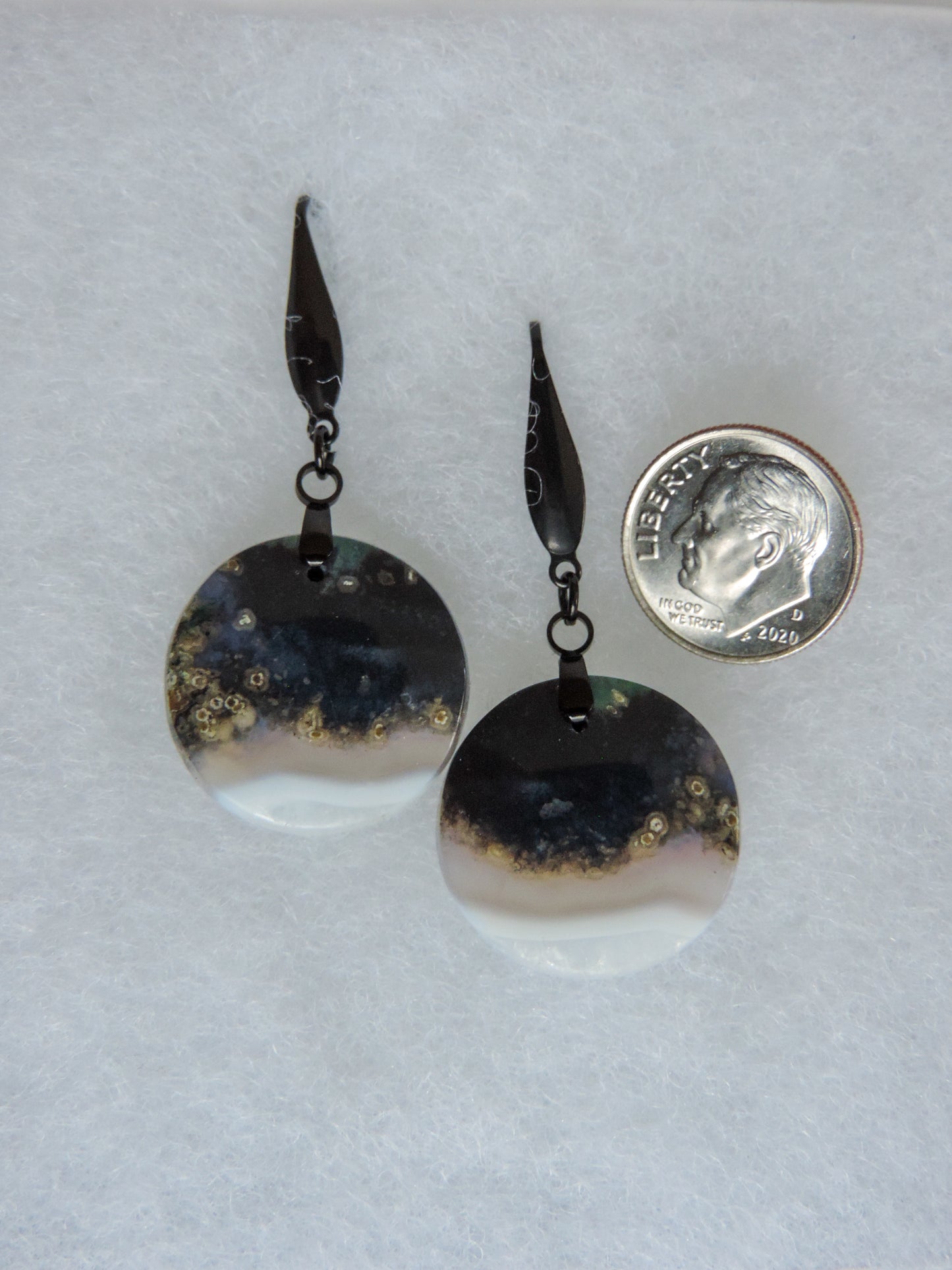 Purple Moss Agate Earrings