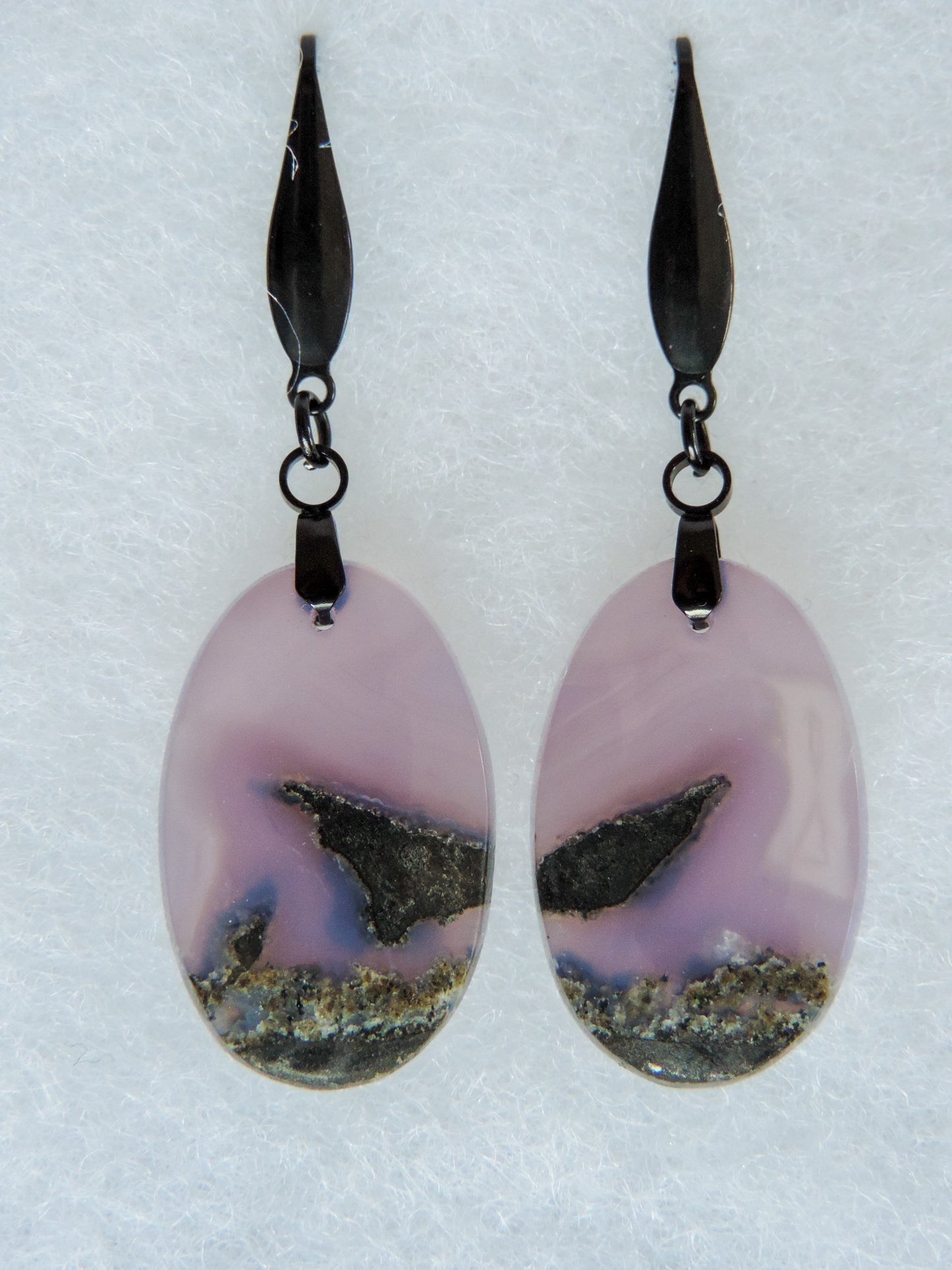 Purple Moss Agate Earrings