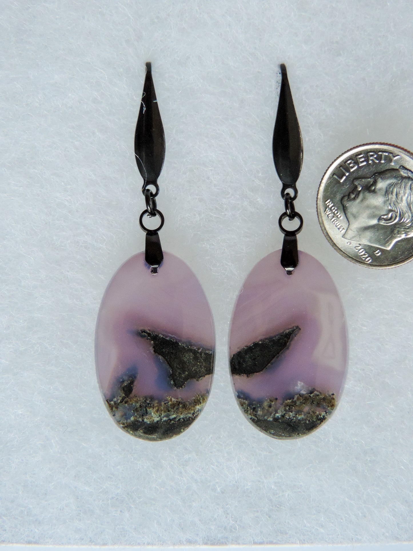 Purple Moss Agate Earrings