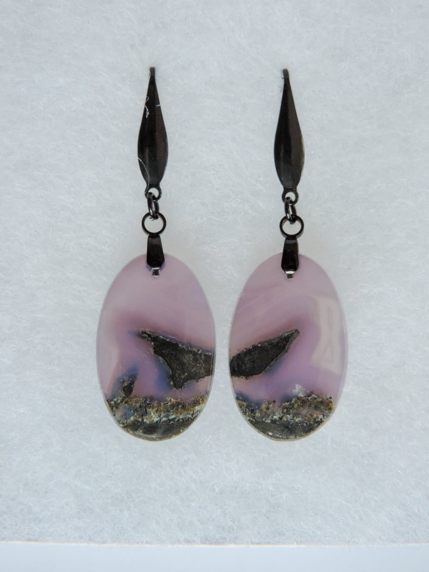 Purple Moss Agate Earrings