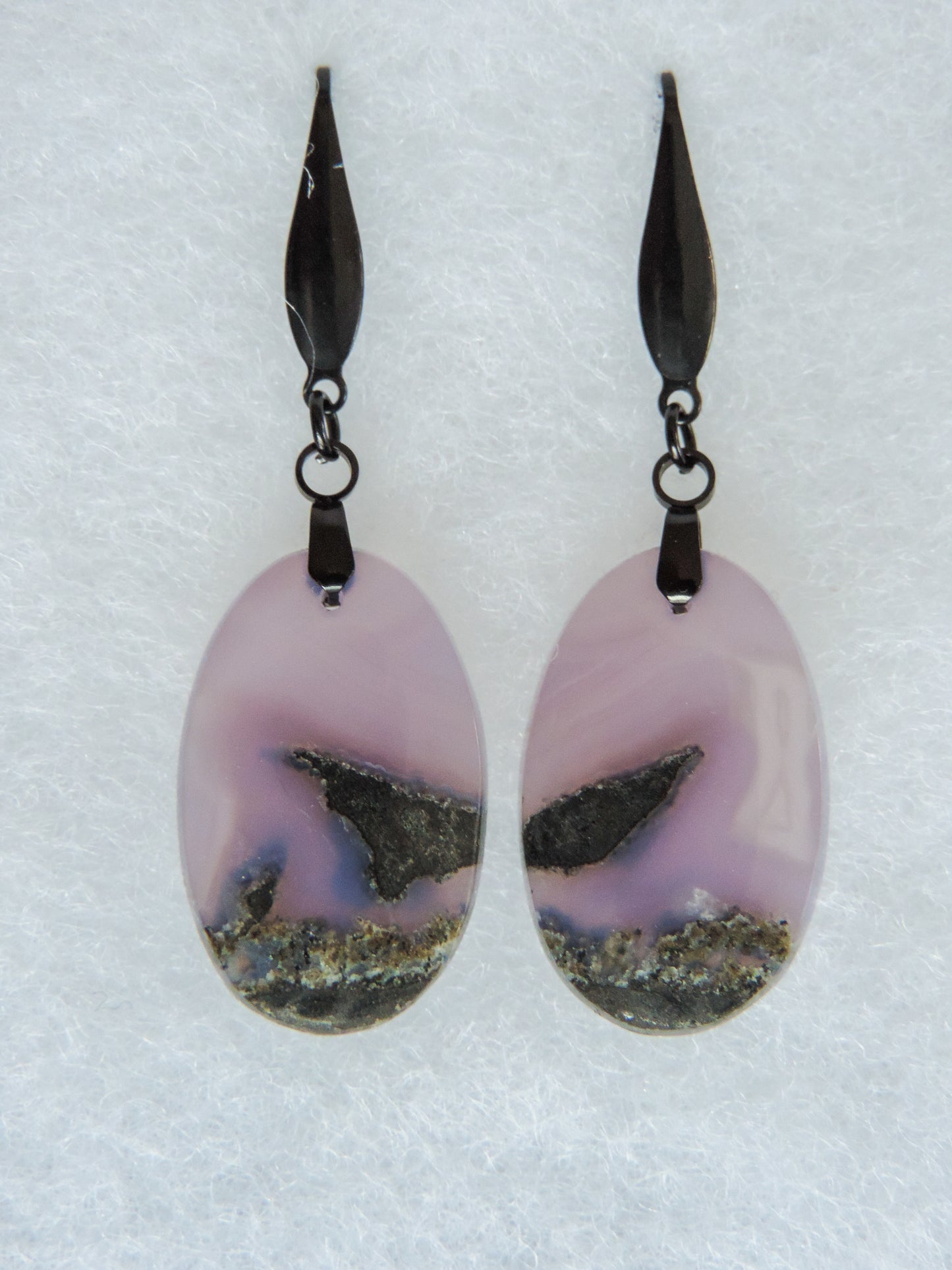 Purple Moss Agate Earrings