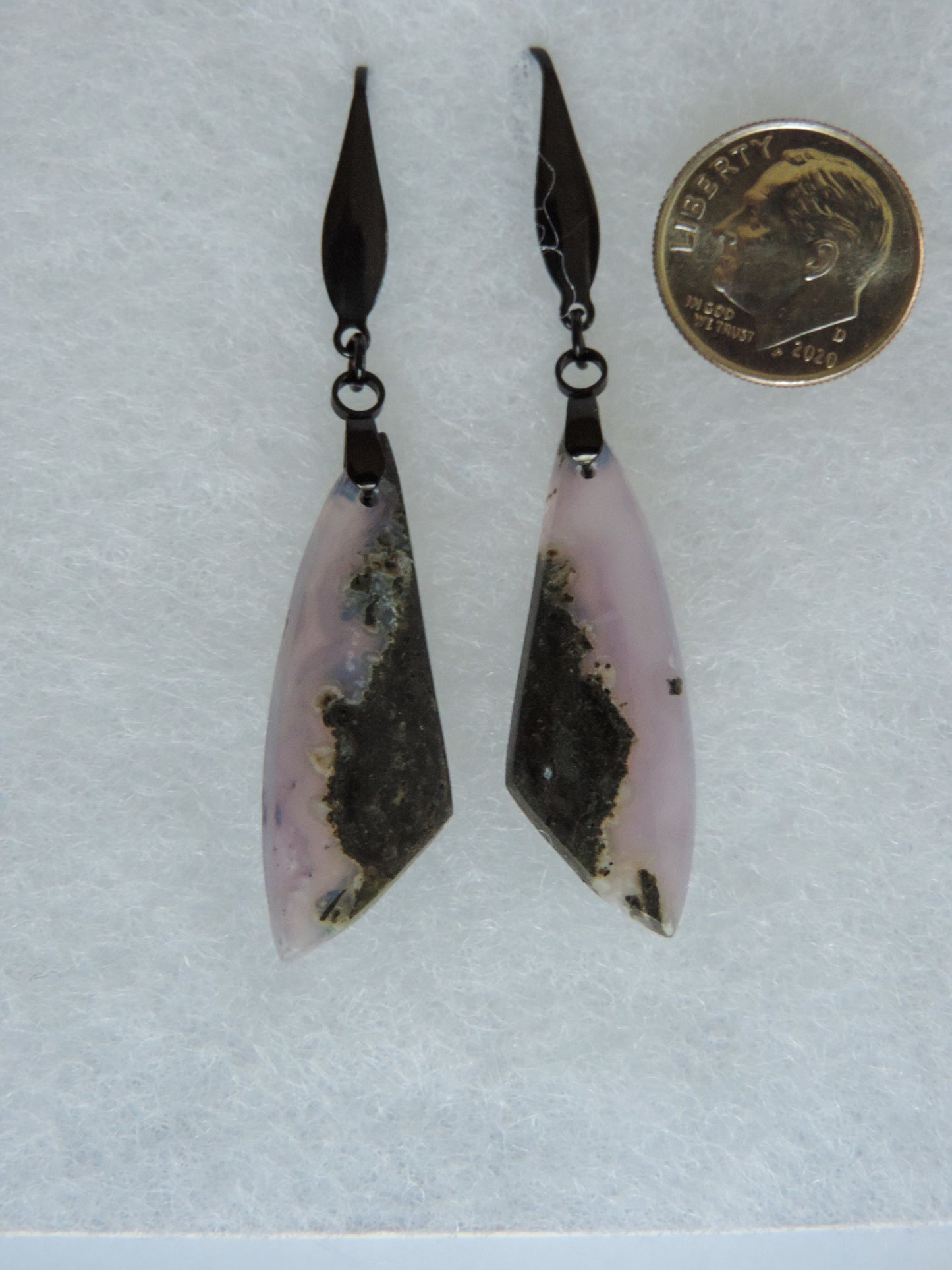 Purple Moss Agate Earrings