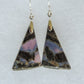 Purple Moss Agate & Sterling Silver Earrings.  Purple gemstones hold significant and powerful spiritual qualities.  Purple has been associated with wealth, passion, ambition, magic, awareness, mystery, tranquility, inspiration, understanding, calmness and wisdom to name a few.  Throughout history, the spiritual meanings and properties of purple gemstones have always been positive as they were known to bring forth the purest aspirations of human kind.  T