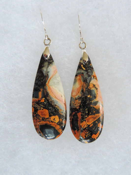 Exquisite in appearance, these Maligano Jasper & Sterling Silver Earrings will compliment your formal or casual attire. 