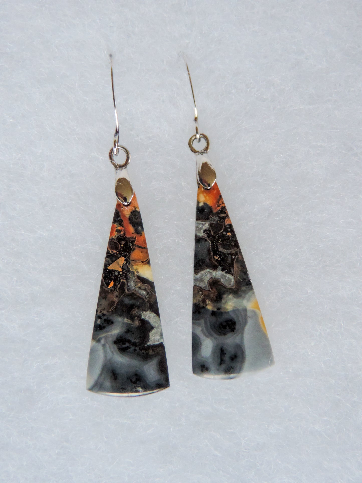 Maligano Jasper & Sterling Silver Earrings.