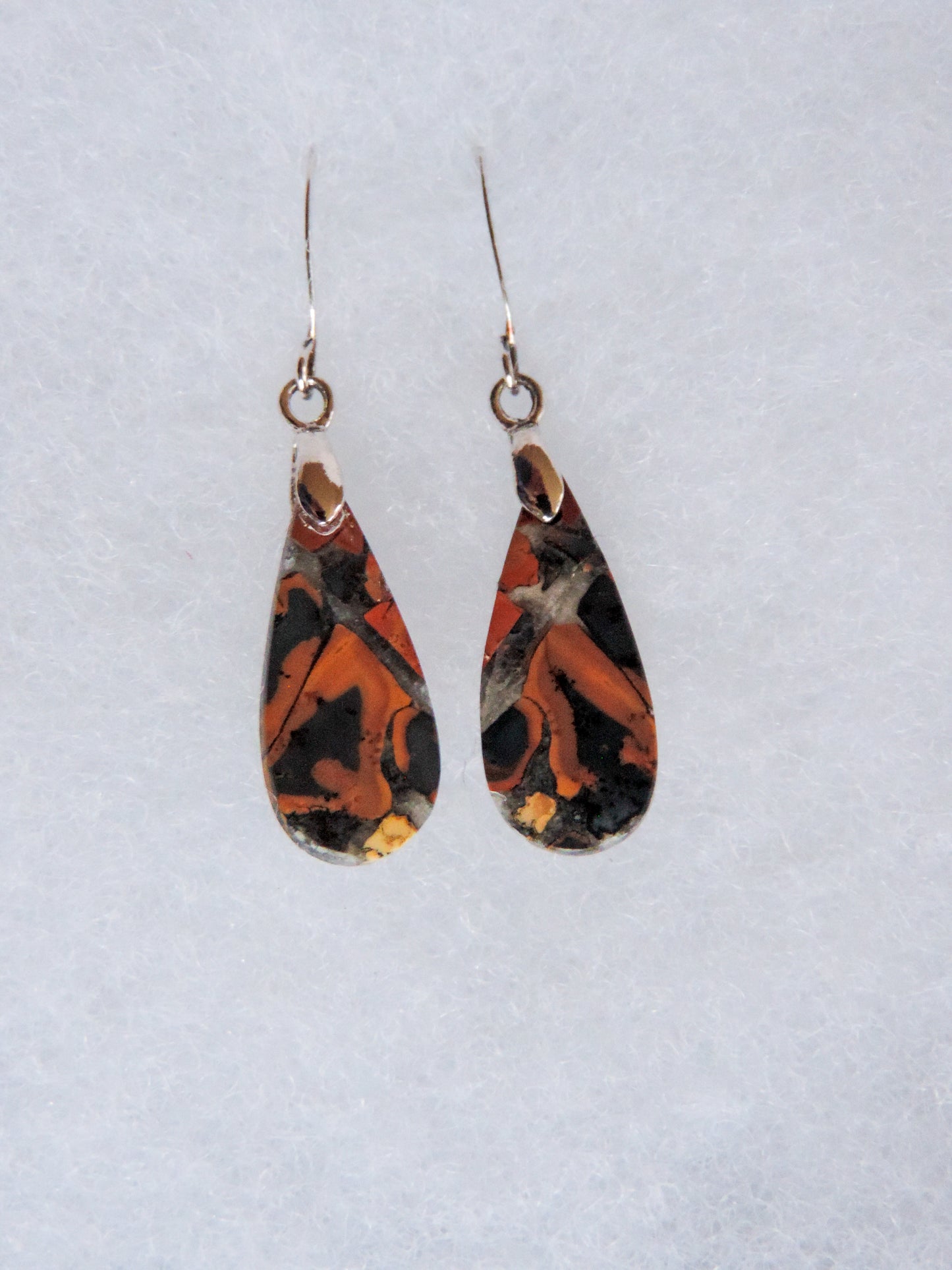 Maligano Jasper & Sterling Silver Earrings.  Exquisite in appearance, this jewelry will compliment your formal or casual attire. 