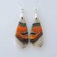 Bumblebee Jasper is named for its yellow, white, orange and black colored banding which resembles a common bumblebee.  This mineral was discovered in the Papandayan Volcano, West Java Province, Indonesia.  The gemstone is truly unique in appearance, fun to wear and is known spiritually for its uplifting, radiant energy.  Bee the buzz when you wear these fun earrings!  The bail and earring wire are authentic 925 sterling silver.