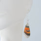 Bumblebee Jasper is named for its yellow, white, orange and black colored banding which resembles a common bumblebee.  This mineral was discovered in the Papandayan Volcano, West Java Province, Indonesia.  The gemstone is truly unique in appearance, fun to wear and is known spiritually for its uplifting, radiant energy.  Bee the buzz when you wear these fun earrings!  The bail and earring wire are authentic 925 sterling silver.