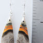 Bumblebee Jasper is named for its yellow, white, orange and black colored banding which resembles a common bumblebee.  This mineral was discovered in the Papandayan Volcano, West Java Province, Indonesia.  The gemstone is truly unique in appearance, fun to wear and is known spiritually for its uplifting, radiant energy.  Bee the buzz when you wear these fun earrings!  The bail and earring wire are authentic 925 sterling silver.