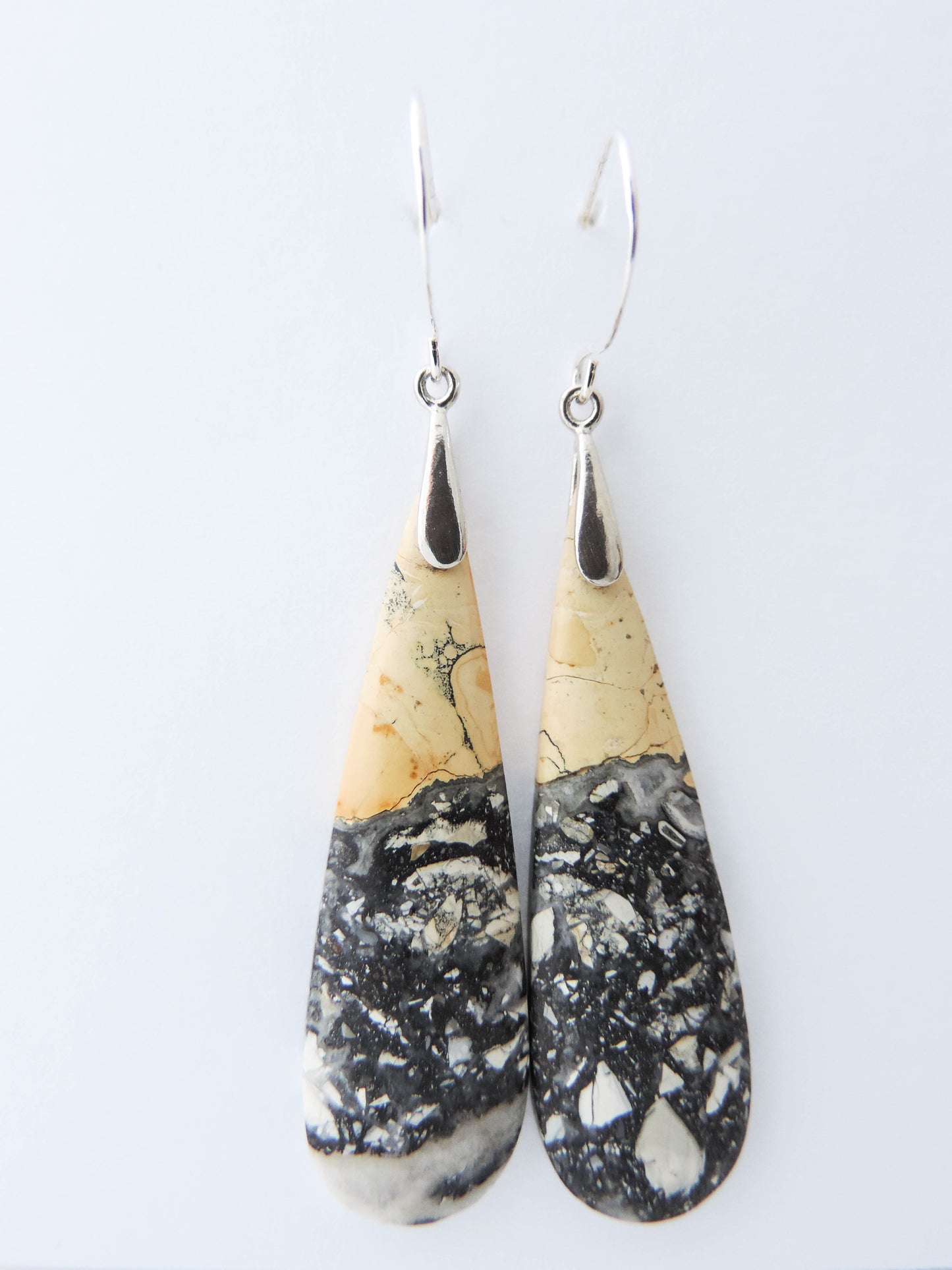 Maligano Jasper Earrings with Sterling Silver, boost your jewelry collection with the wonderful earrings. Maligano Jasper is a specific type of jasper found in Indonesia and forms in ancient volcanic hot springs areas.  It’s named after a small village in Sulawesi, Indonesia and is mined by hand 