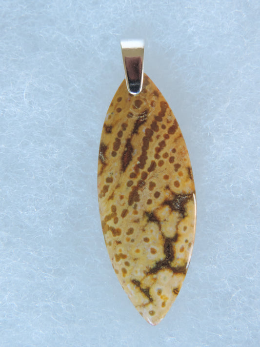 Indonesian River Jasper & Sterling Silver Pendant.  Indonesian River Jasper Pendant.