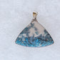 Moss Agate Pendant.  Indonesian Agates exhibit a wide variety of colors and amazing complexity.  No two agates are exactly alike, each one being a unique and beautiful creation!  Agates with multiple bands of color are known as fortification agates, those with dendritic or moss looking inclusions are referred to as moss agate and many others are given descriptive names relative to their appearance or where they are found. 