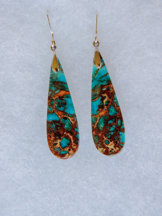 Blue Sea Sediment Earrings