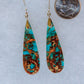 Blue Sea Sediment Earrings