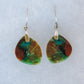Feel treasured when you wear these beautiful ONE of a kind Indonesian Blue Opalized Wood & Sterling Silver Earrings!  Extremely rare and lovely, Indonesian Blue Opalized Wood is a cherished material used by lapidary artists for creating stunning pieces of jewelry.