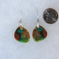 Your Blue Opalized Wood Earrings will be shipped the same day in most cases, Monday through Friday.  Orders will be shipped first class USPS, which takes 3-4 days in the U.S. for delivery.